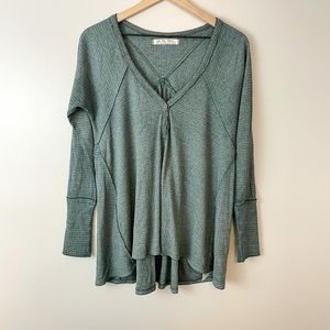 WE THE FREE waffle knit long sleeve tunic top